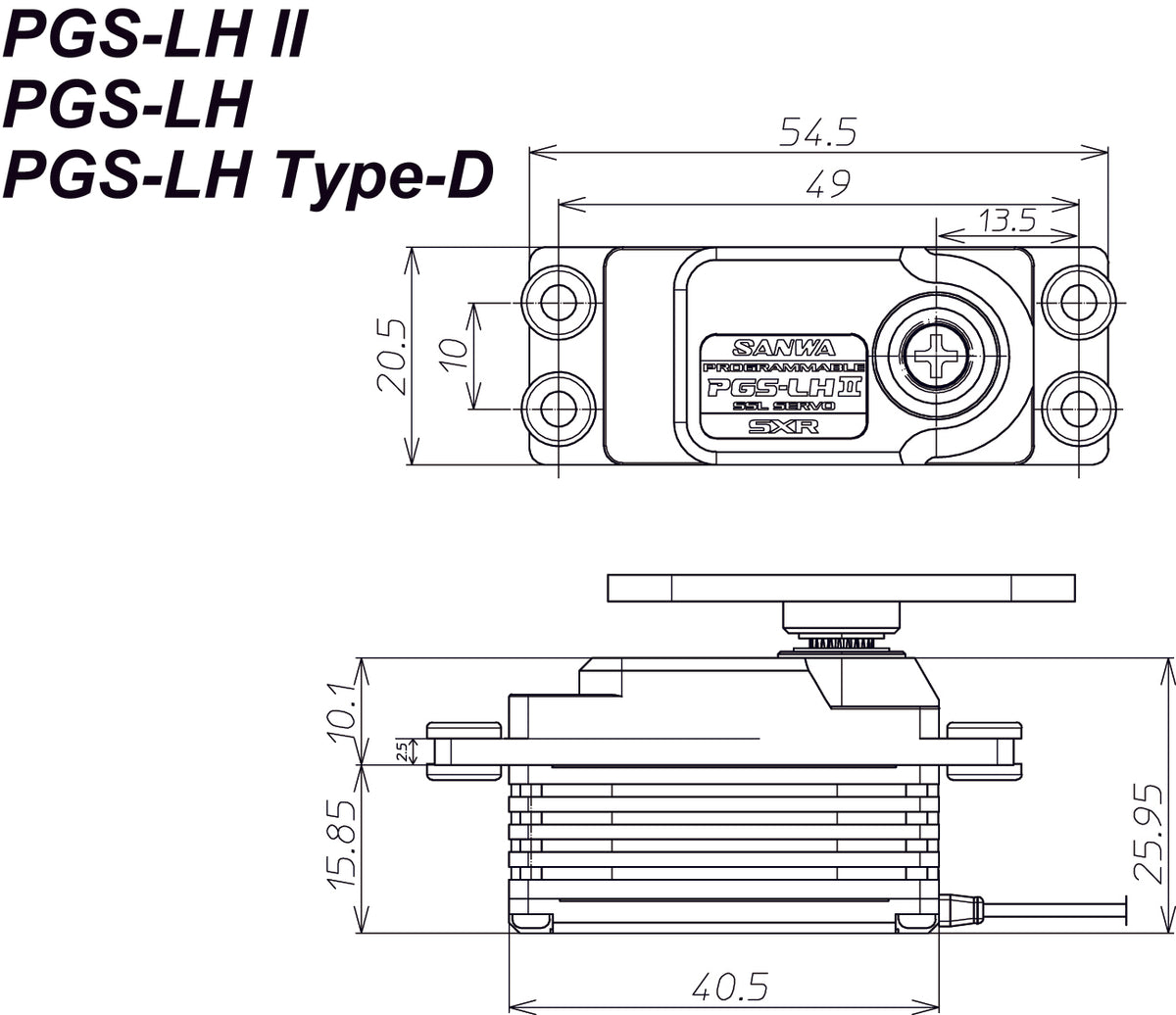 Sanwa PGS-LH2 Low Profile SXR Response (0.09s/15.6kg/7.4V