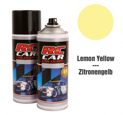 RC Car Colors Lexan Paint Spray 150ml - Lemon Yellow