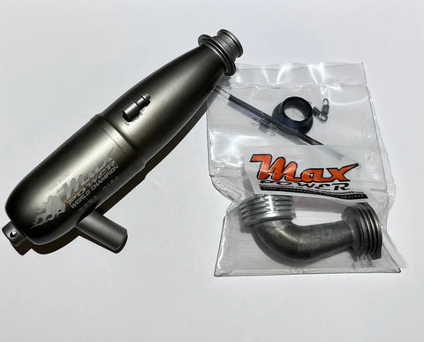 MAX 2164 pipe + 2099 manifold for 1/8 On-Road Total Black
