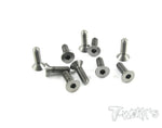 T-WORKS TSS-310C 3mm x 10mm 64 Titanium Hex. Countersink Screw 10pcs