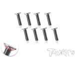 T-WORKS TSS-312-10DC Titanium Flathead Screw 110° M3x12mm 8PCS