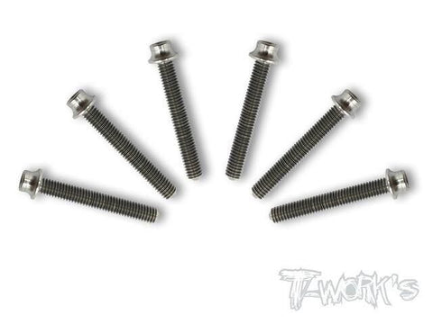 T-WORKS TSS-322H 64 Titanium Hex Socket Head Screw M3 x 22,0mm 6PCS
