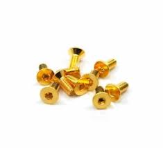 GOLDEN SCREWS FLAT HEAD 3X8 (10)