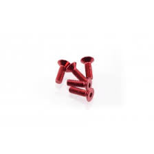 RED ALUMINUM SCREWS FLAT HEAD 3X8 (5)