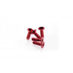 RED ALUMINUM SCREWS FLAT HEAD 3X5 (5)