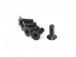 BLACK ALUMINUM SCREWS FLAT HEAD 3X8 (5)
