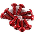 RED ALUMINUM SCREWS BUTTON HEAD 3X8 (5)